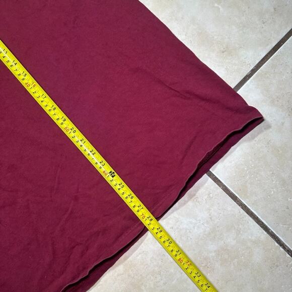Vintage 2000's Nike Men’s Size XL Maroon Crewneck Blank T-Shirt Swoosh Logo Y2K - Picture 4 of 5